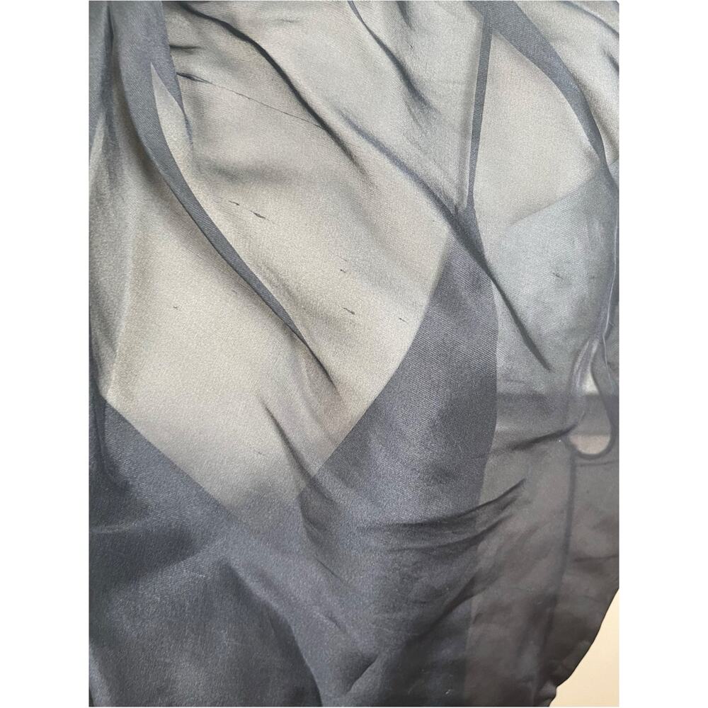 KHAITE Essie Organza Sheer Black Maxi Dress Size 2 - Picture 8 of 13